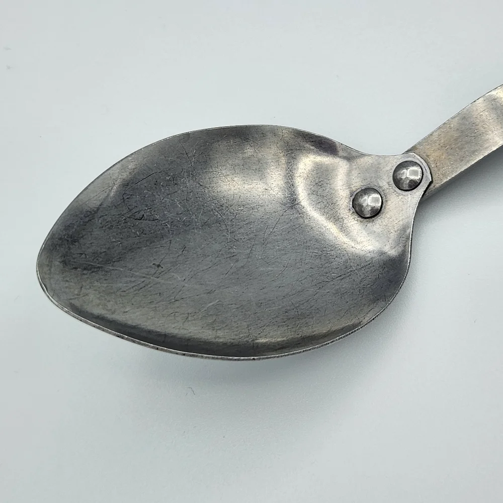 Vintage Flint‎ Arrowhead Serving Spoon Black Handle Made in USA